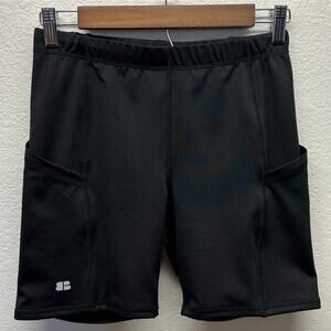 NEW! BEACH HOUSE SPORT Women’s Sz 10 Black Bike Short Drawstring Pockets K655
